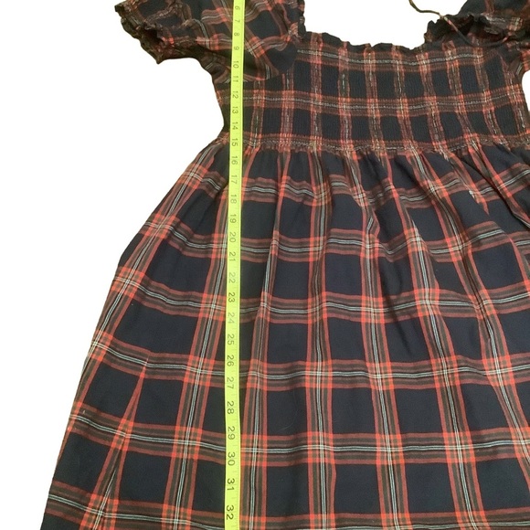 Hill House Home Mini Nap Dress – Plaid Smocked Puff Sleeve Dress (Size 2XL) - Picture 10 of 11
